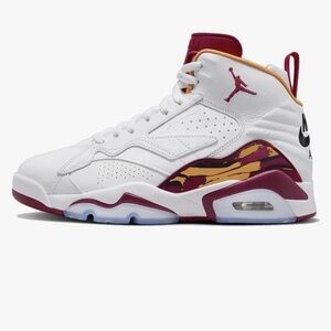 Nike Men's White and Burgundy High-Top Sneakers